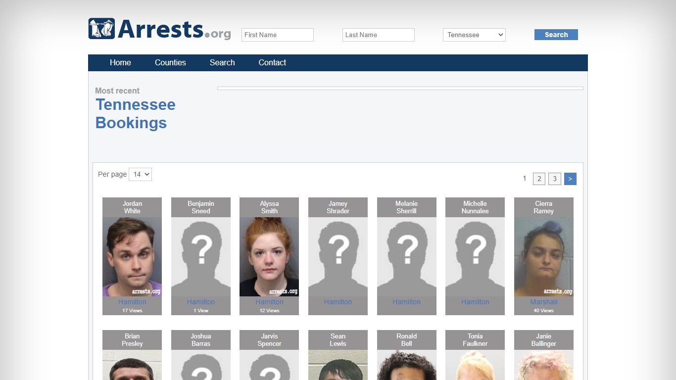 Tennessee Arrests and Inmate Search