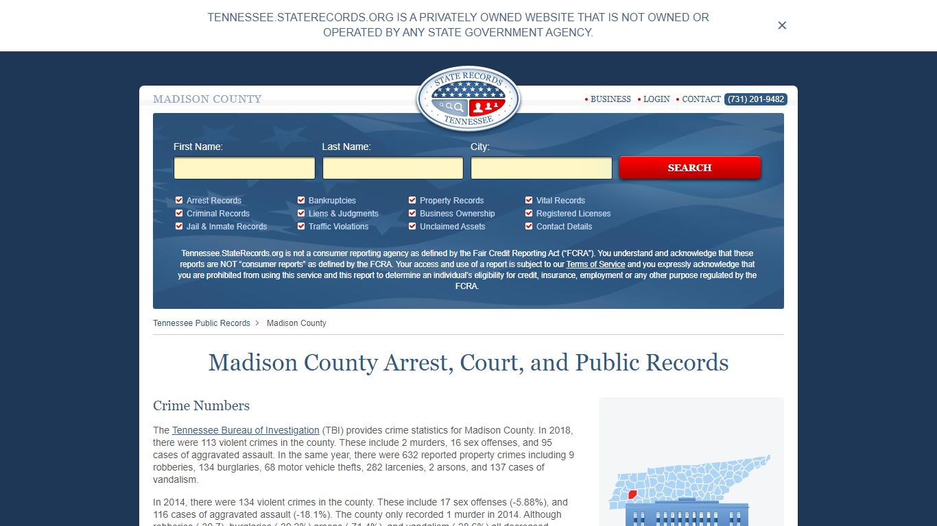 Madison County Arrest, Court, and Public Records